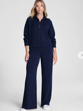 SPANX AirEssentials Half Zip and Wide Leg Pant SET (Size XS)